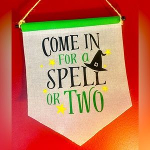 Halloween Decoration Wall Hang Door Hanging Spell Witch Cloth